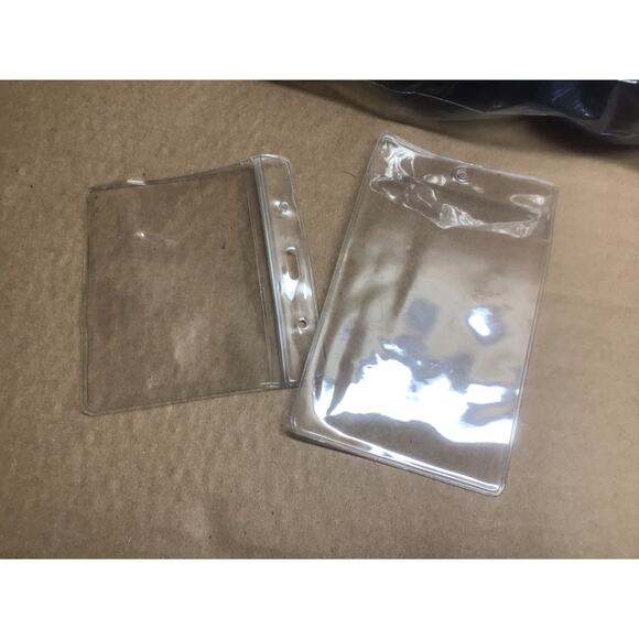 NEW 100 Black Lanyards & Clips 150 Badge/Card Holders - Picture 4 of 6